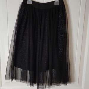 Elegant Black Tulle Skirt